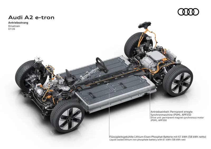 Технологичная силовая установка Audi A2 e-tron